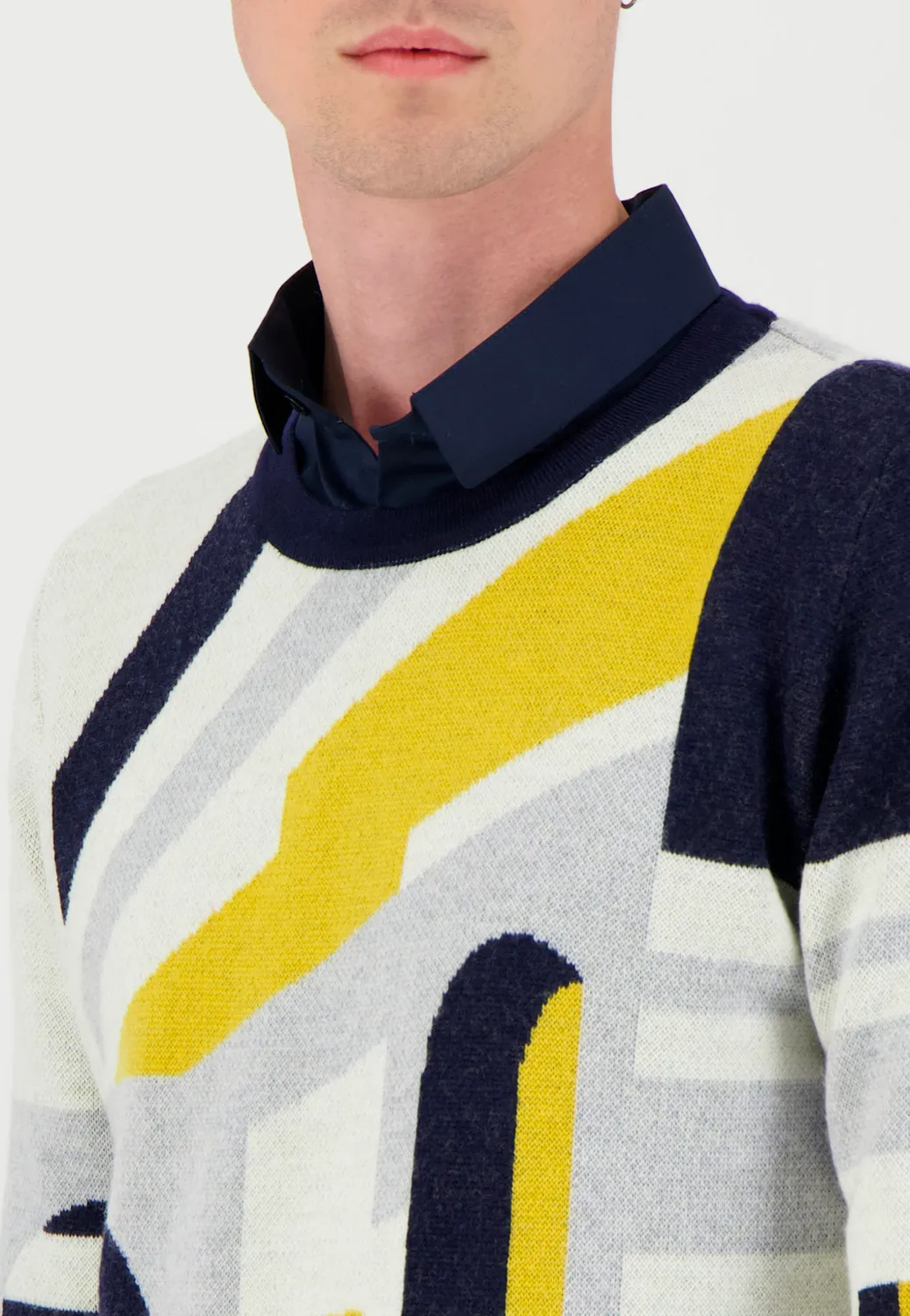 Pierre Talamon Perspective jaune pull jaune graphique