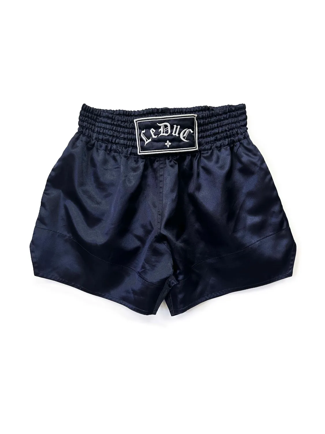 Paolo Leduc Muay Thai short bleu marine satin
