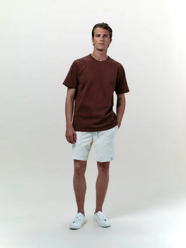Cotelé Paris Lazy short écru velours coton bio