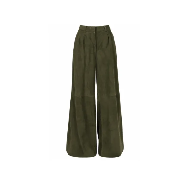 Oakwood Jody 65272 pantalon cuir kaki foncé