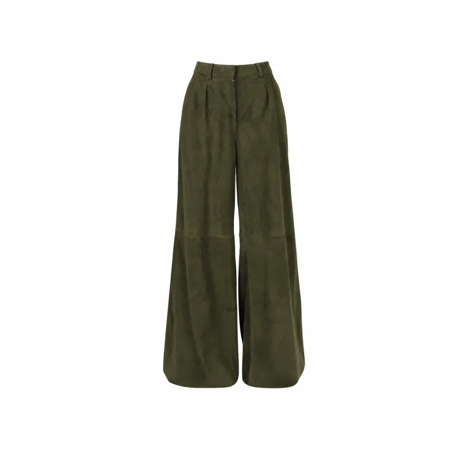 Oakwood Jody 65272 pantalon cuir kaki foncé