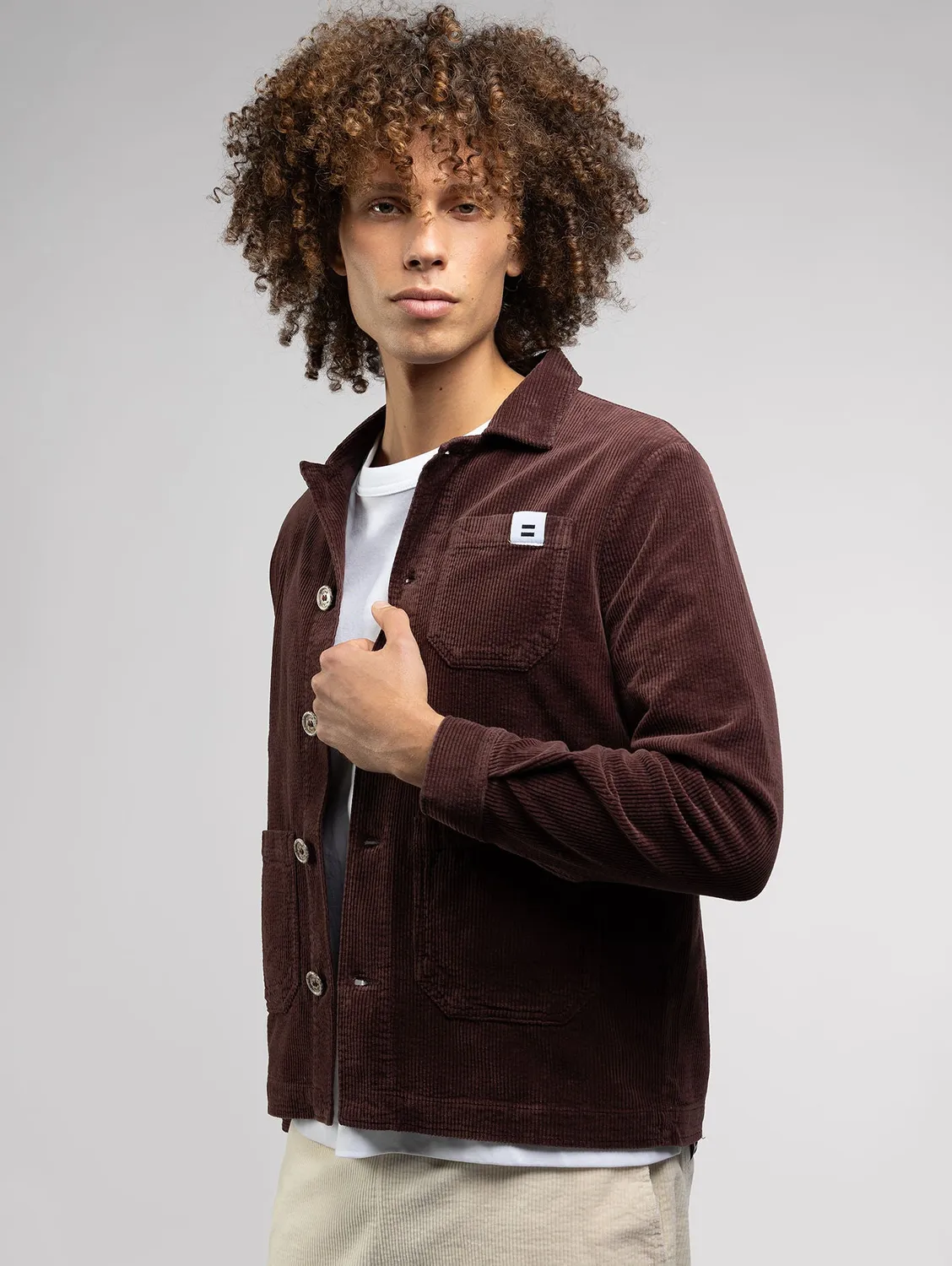 Cotelé Paris Veste Worker Chocolat velours bio