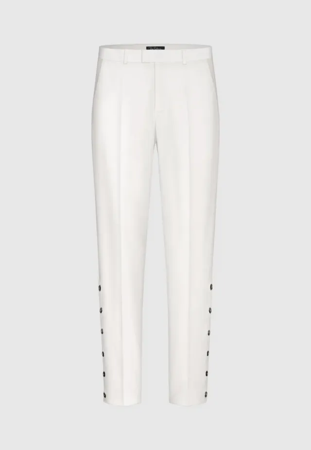 Pierre Talamon Jump pantalon blanc coupe droite