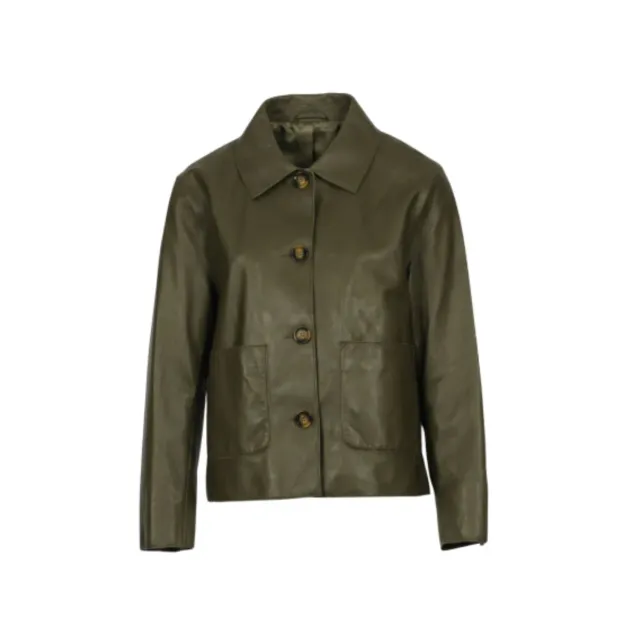 Oakwood Houston 65311 veste cuir kaki foncé