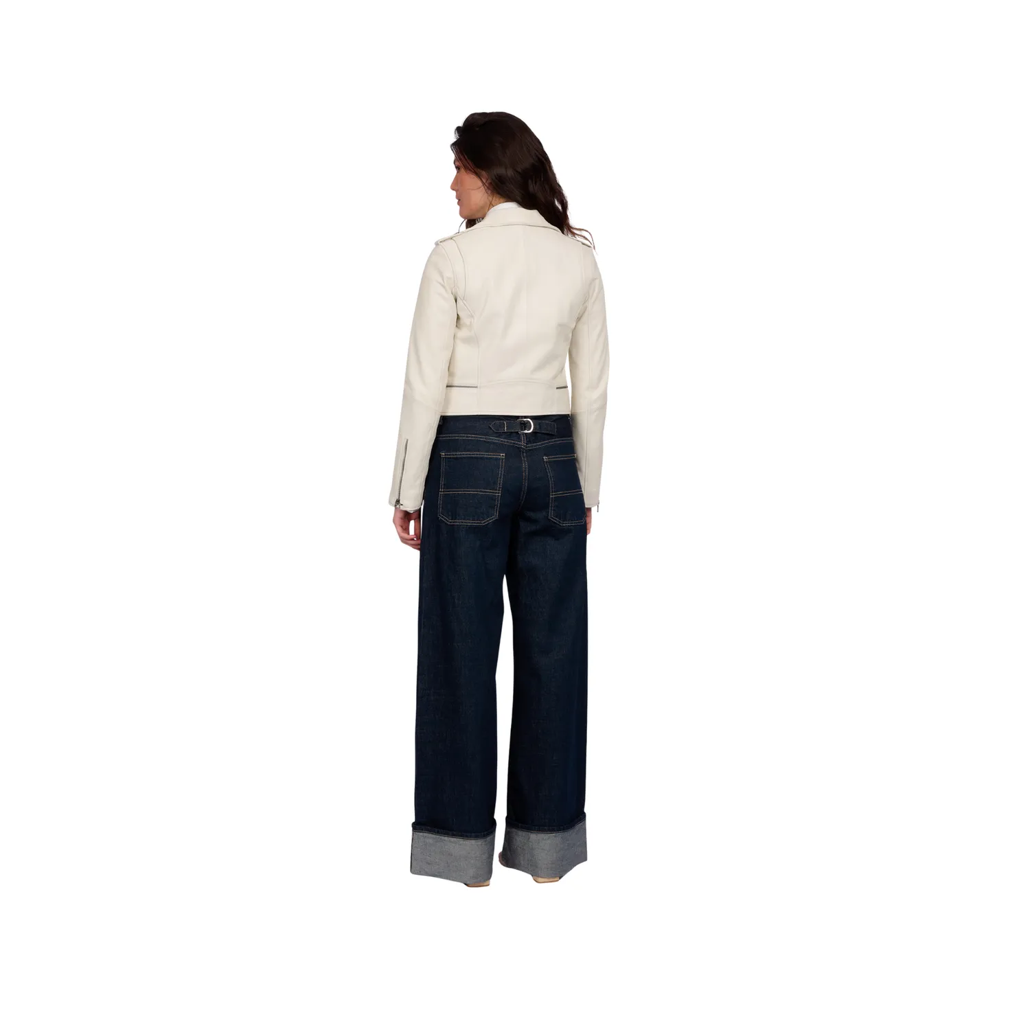 Oakwood Yoko 62326 blouson cuir blanc