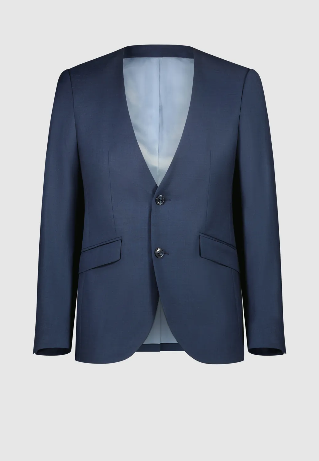 Pierre Talamon Sans Col costume bleu habillé