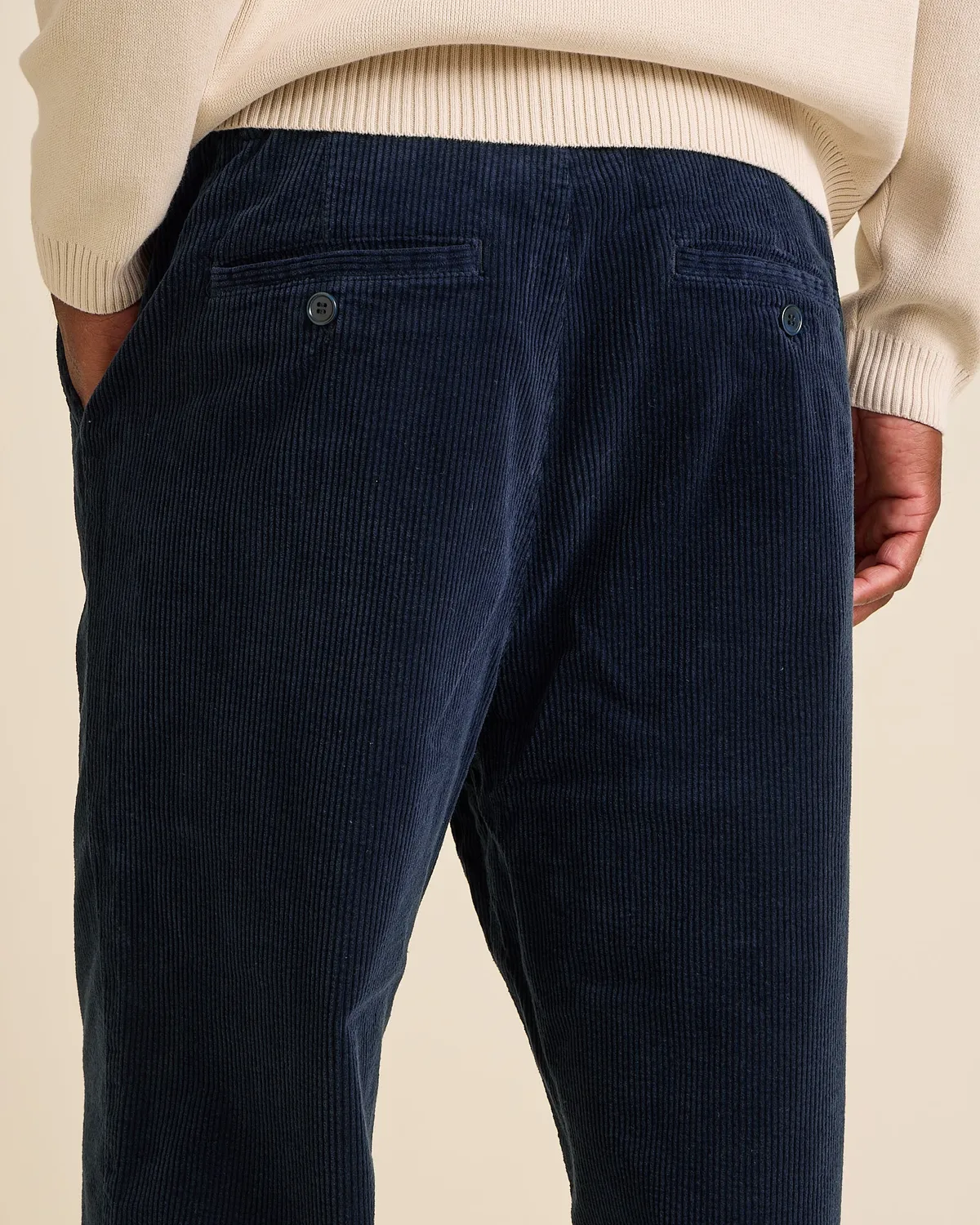 Cotelé Paris Pantalon Pince Homme navy velours