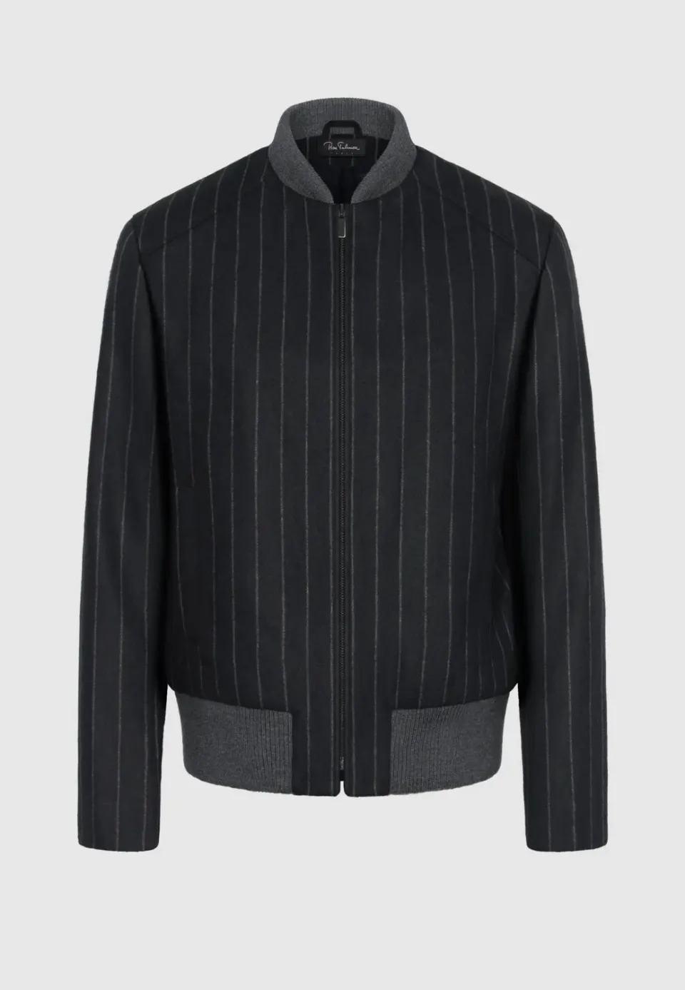 Pierre Talamon blouson zippé noir rayures tennis