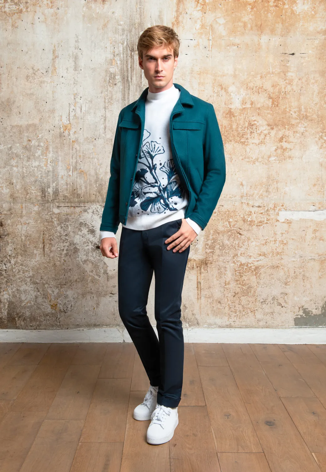 Pierre Talamon Ginkgo pull blanc hiver
