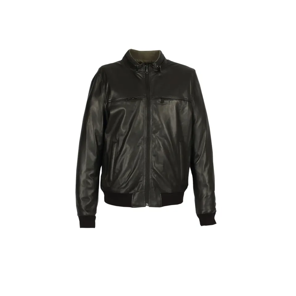 Oakwood Dylan 65228 blouson cuir réversible noir-kaki