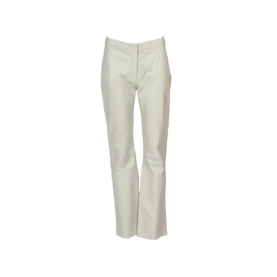 Oakwood Freya 64646 pantalon cuir gris clair stretch