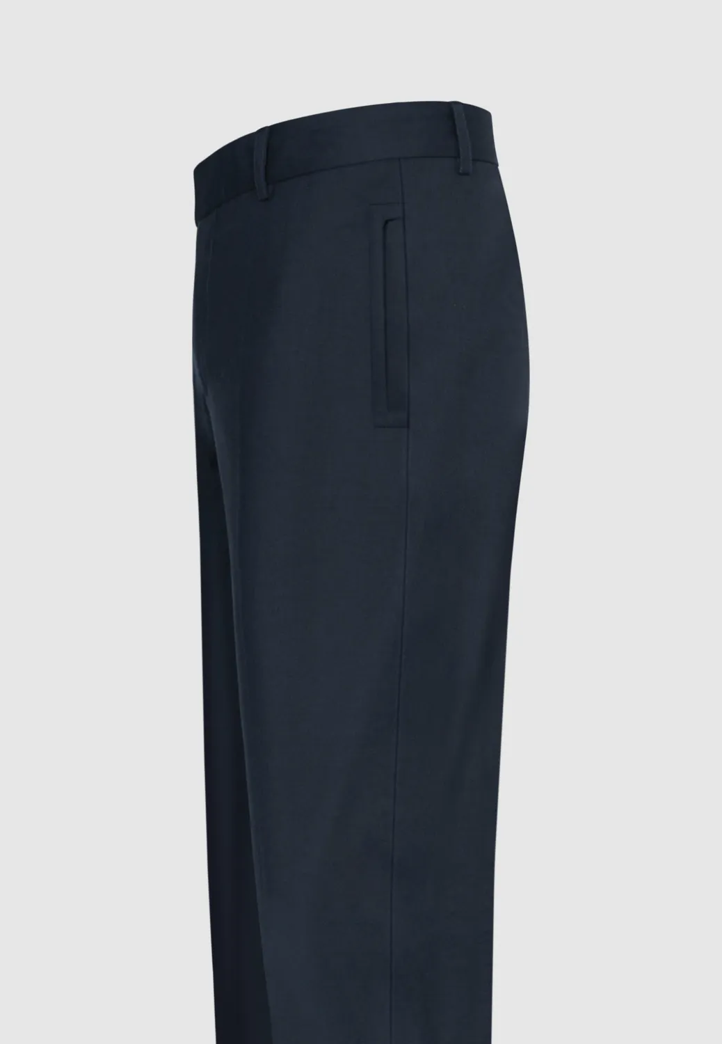 Pierre Talamon pantalon laine bleu marine poches