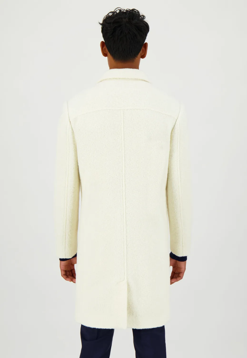 Pierre Talamon ivoire manteau en laine