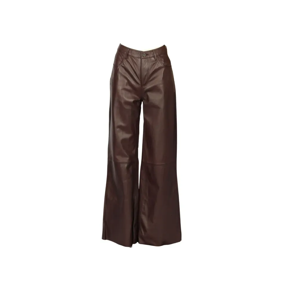Oakwood Delph 65309 pantalon large porto cuir