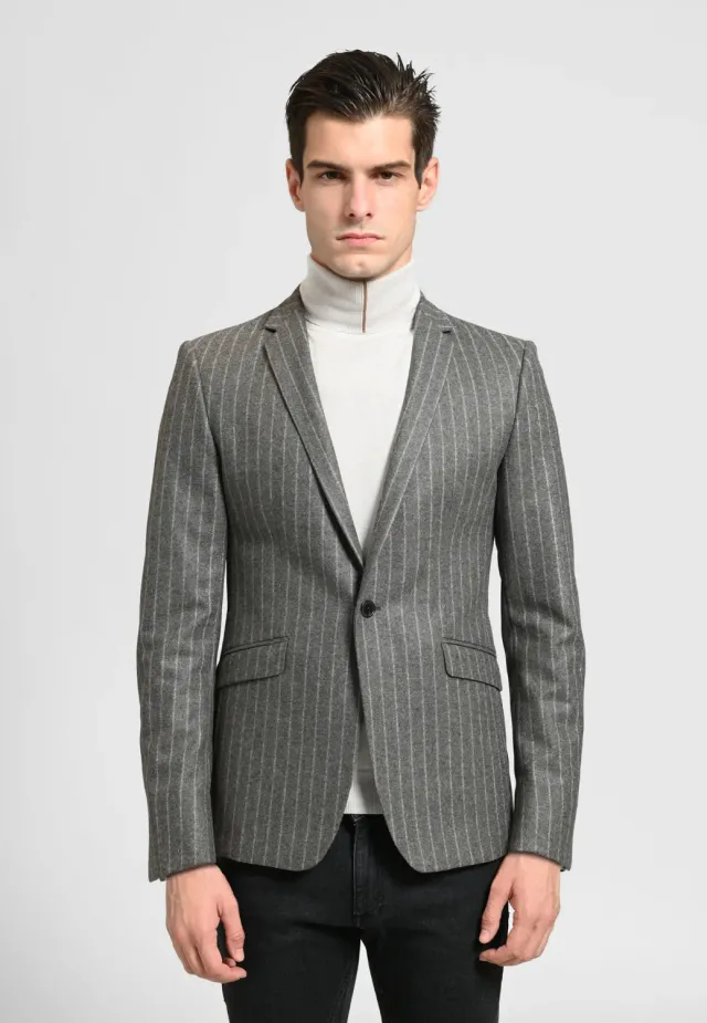 Pierre Talamon rayée beige veste tailleur