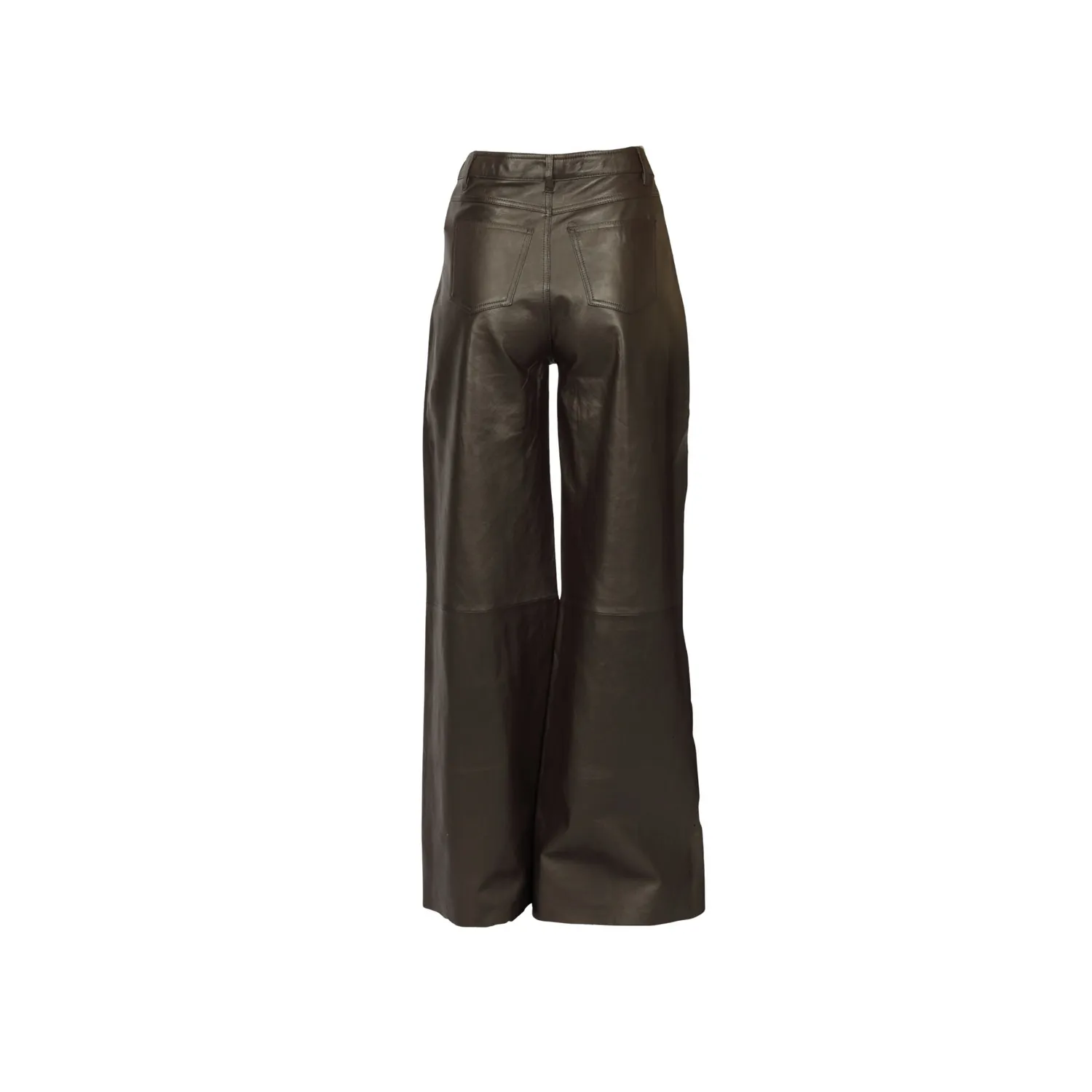 OAKWOOD DELPH 65309 pantalon cuir large choco