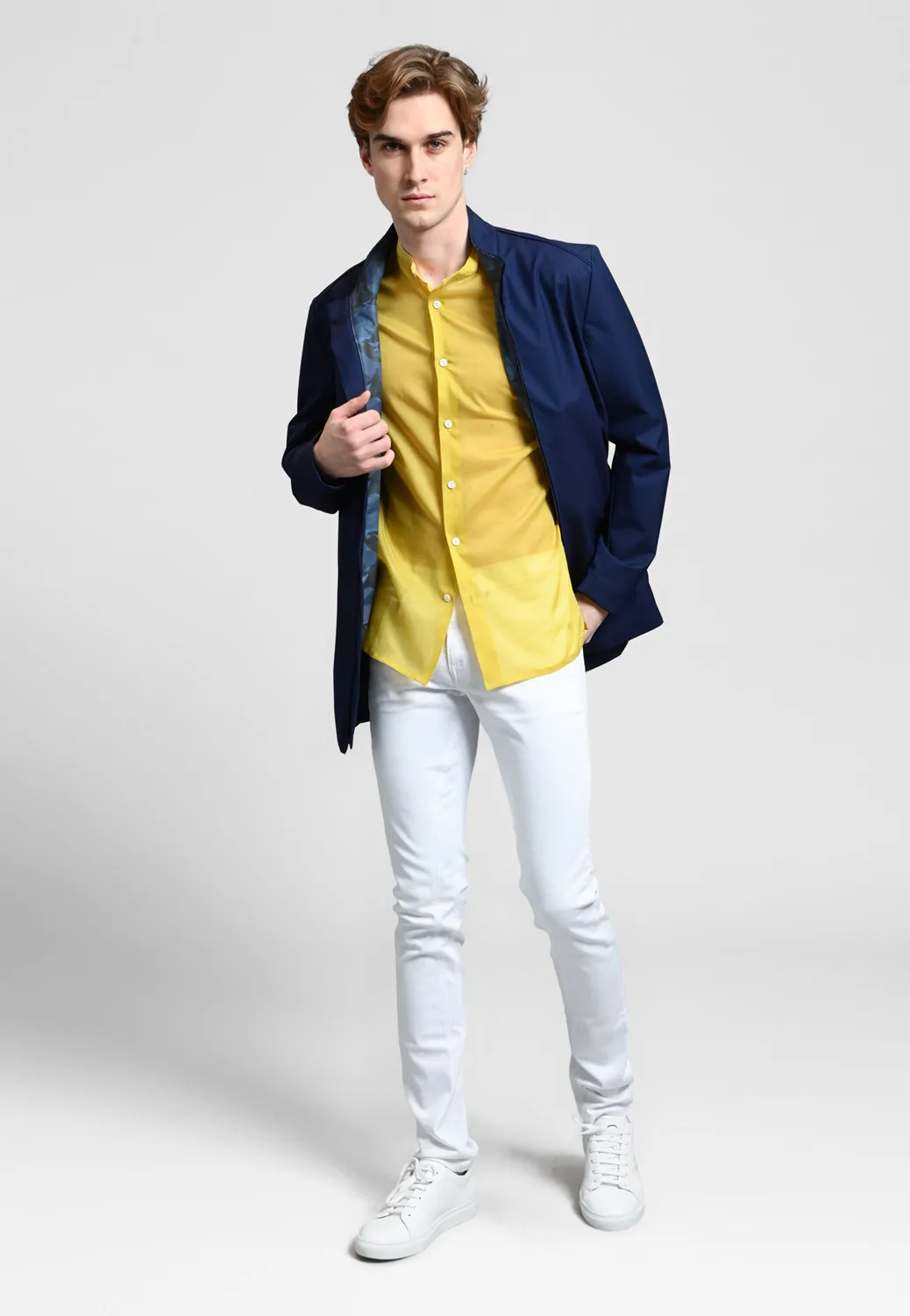 Pierre Talamon Pizon parka camo bleu imperméable
