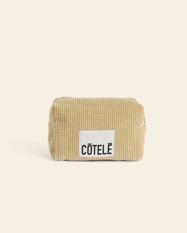 Cotelé Paris trousse de toilette paille velours coton bio