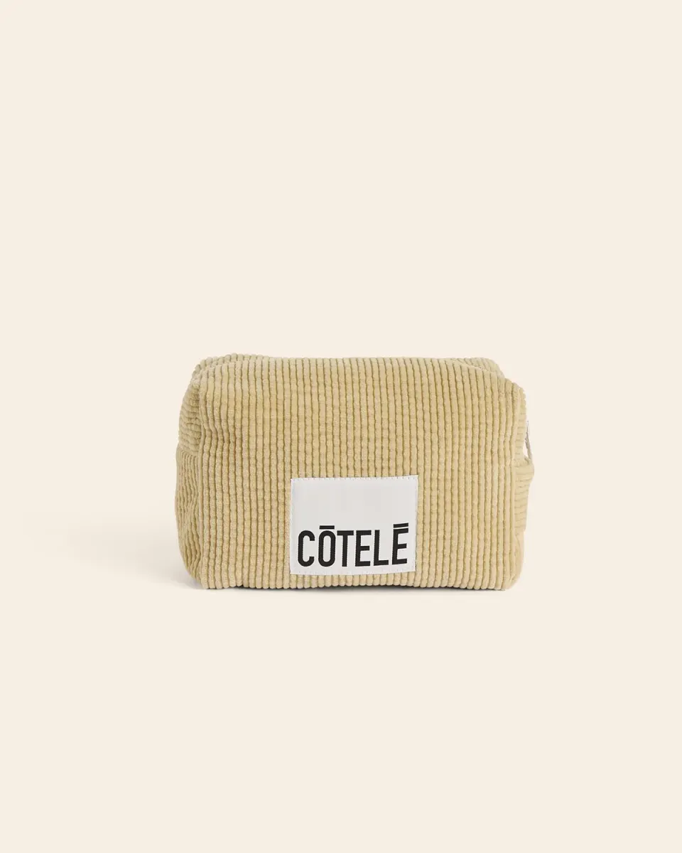 Cotelé Paris trousse de toilette paille velours coton bio