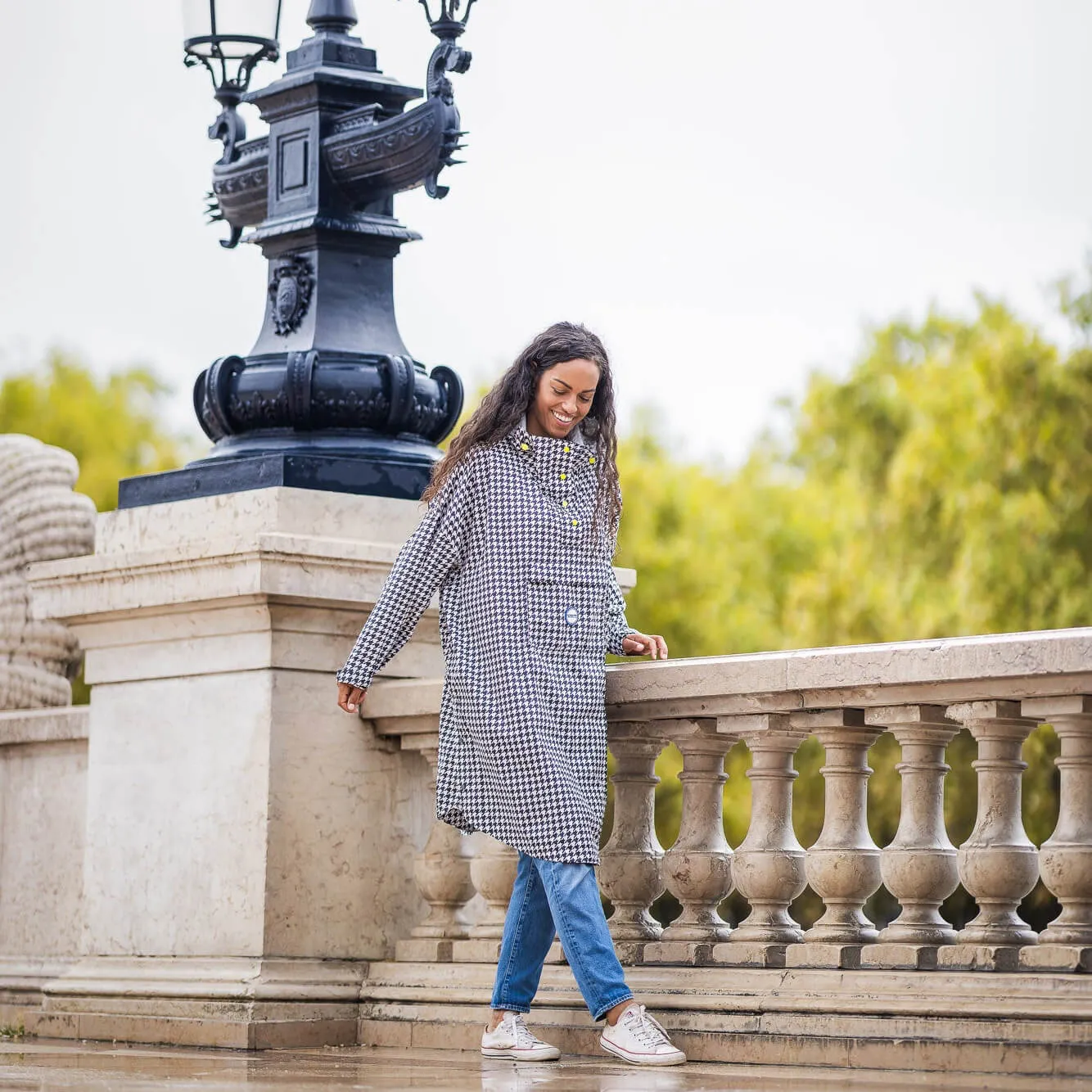 Le Temps des Grenouilles London poncho pluie vélo recyclé