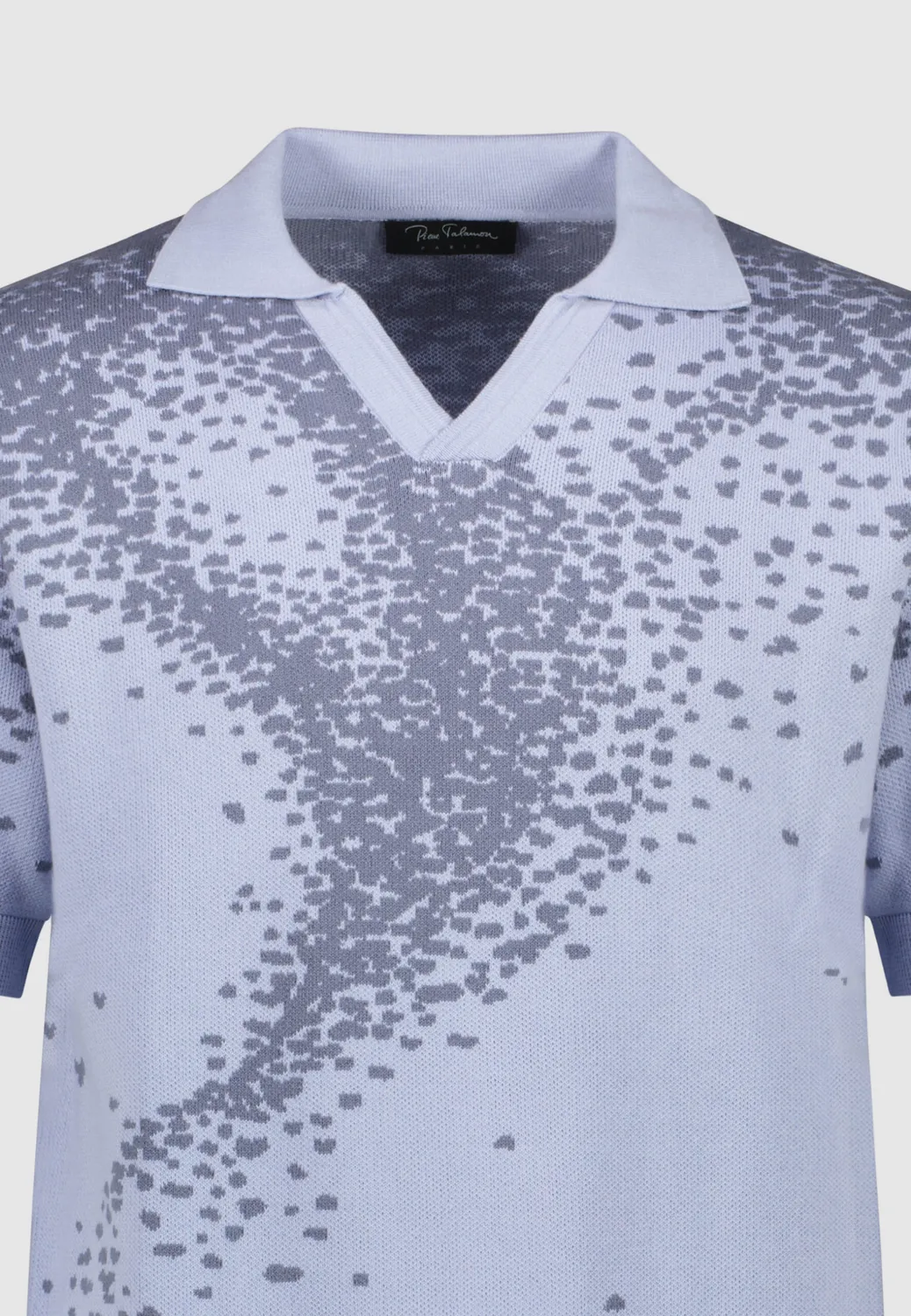 Pierre Talamon Birds polo lavande jacquard coton