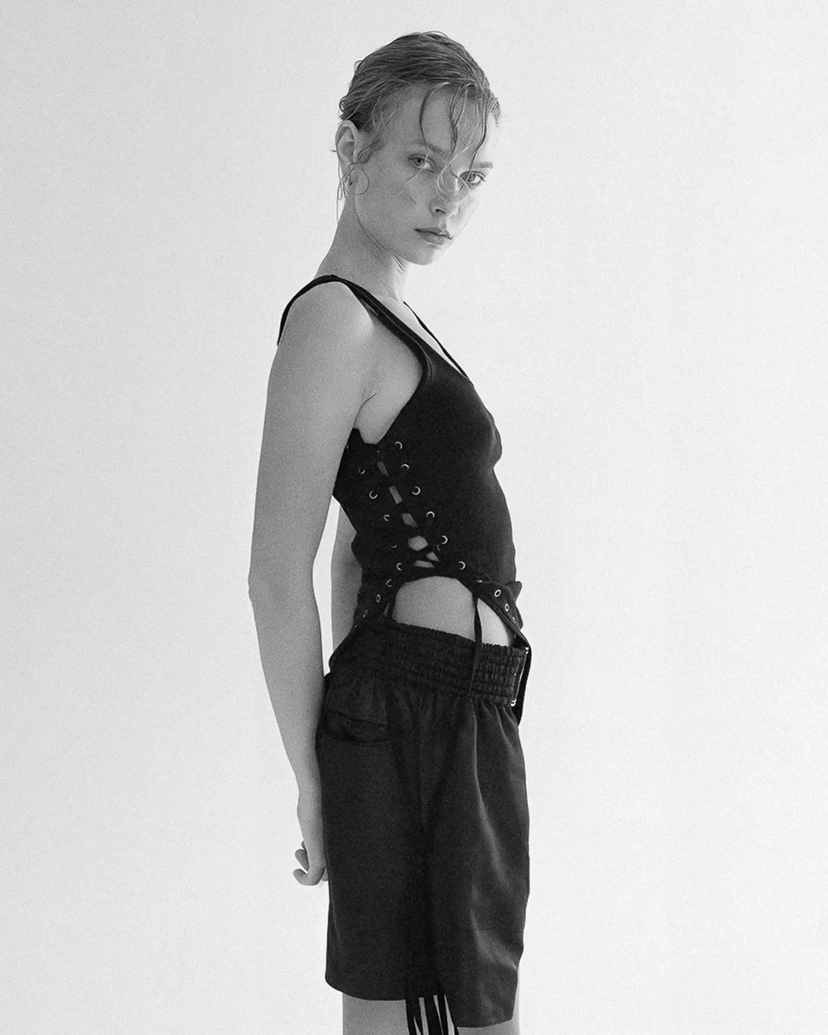 PAOLO LEDUC Bustier Leduc débardeur noir coton S/M