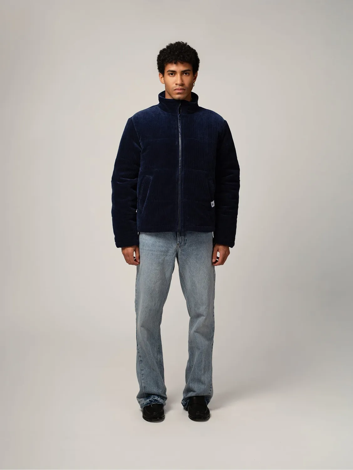 Cotelé Paris Puffer Navy doudoune velours navy