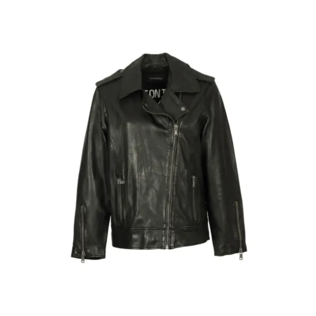 Oakwood Luna 65347 blouson cuir noir oversize