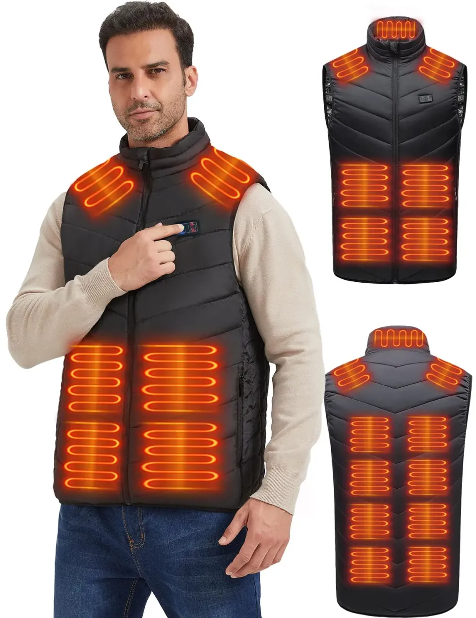 Vapesoon 15 Zones Gilet Chauffant Taille S Sans Batterie