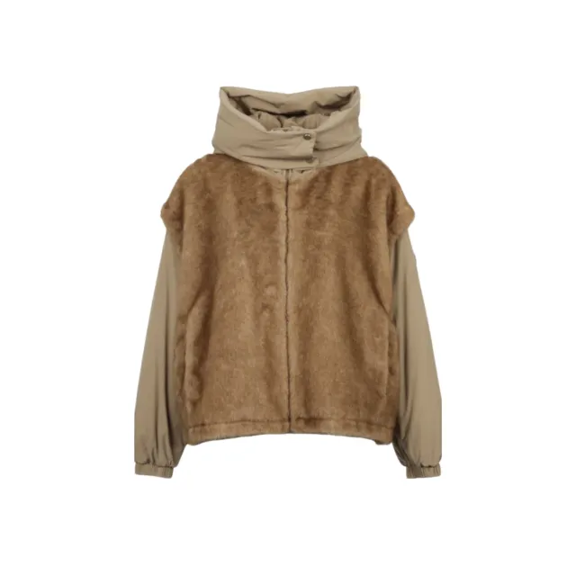 Oakwood Etna 65291 blouson fausse fourrure taupe capuche