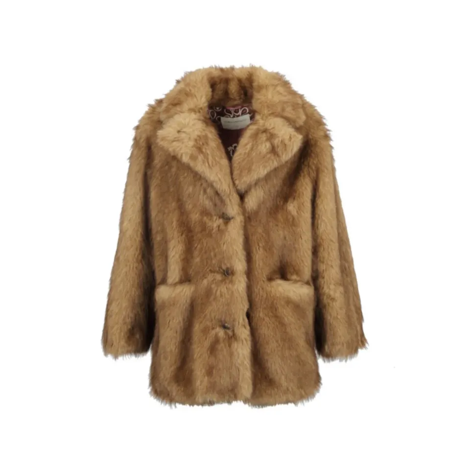 Oakwood Crazy 65298 veste longue taupe fourrure