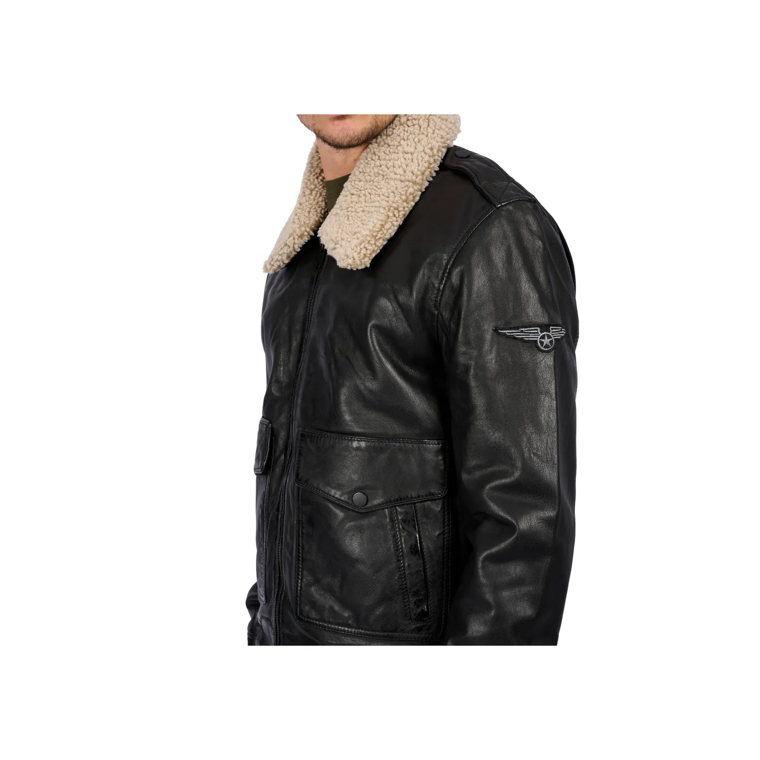 Oakwood Gennaro 64948 blouson cuir noir mouton