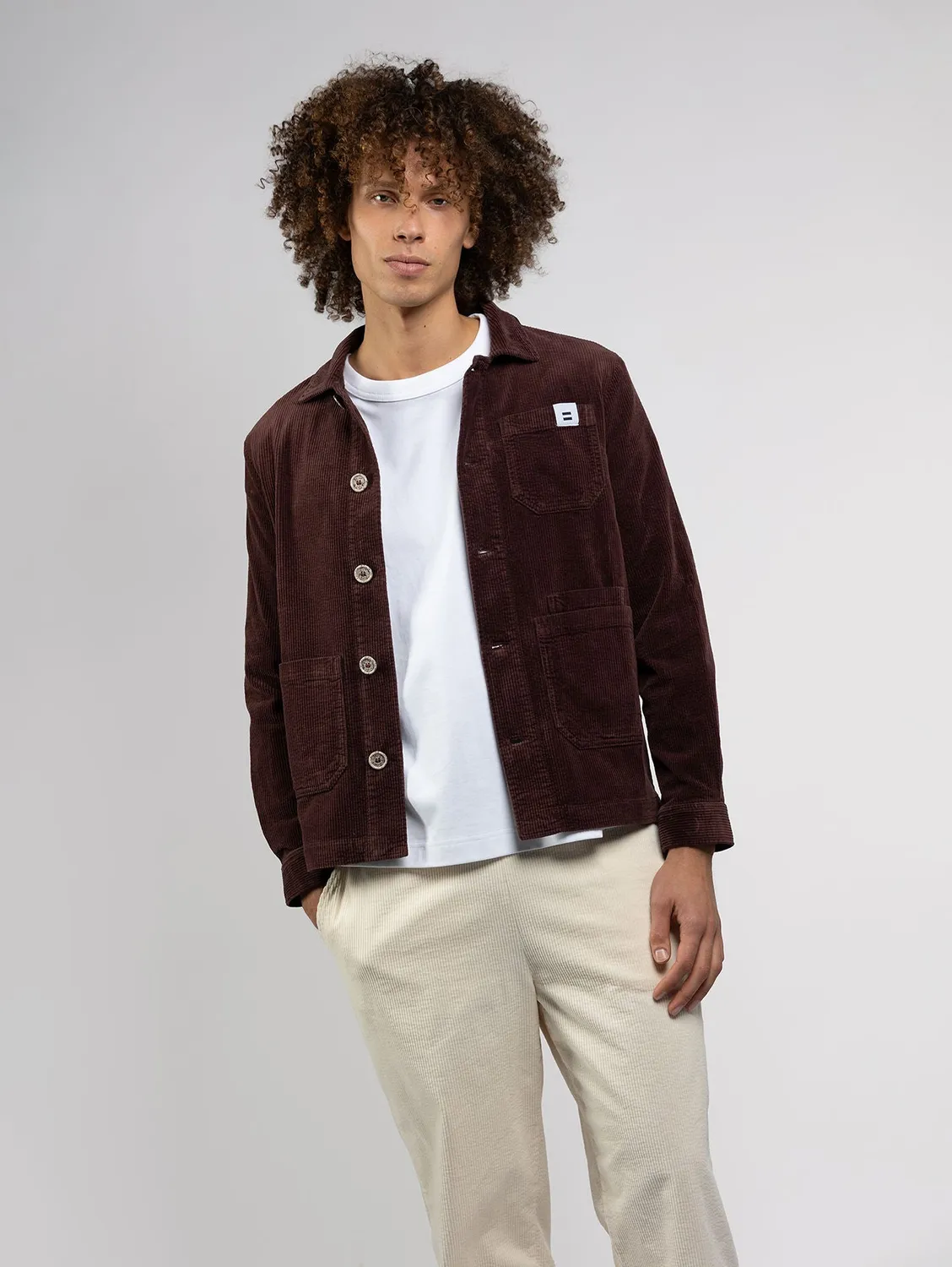 Cotelé Paris Veste Worker Chocolat velours bio