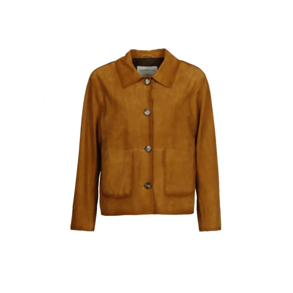 Oakwood Houston 65284 veste cuir whisky chèvre velours