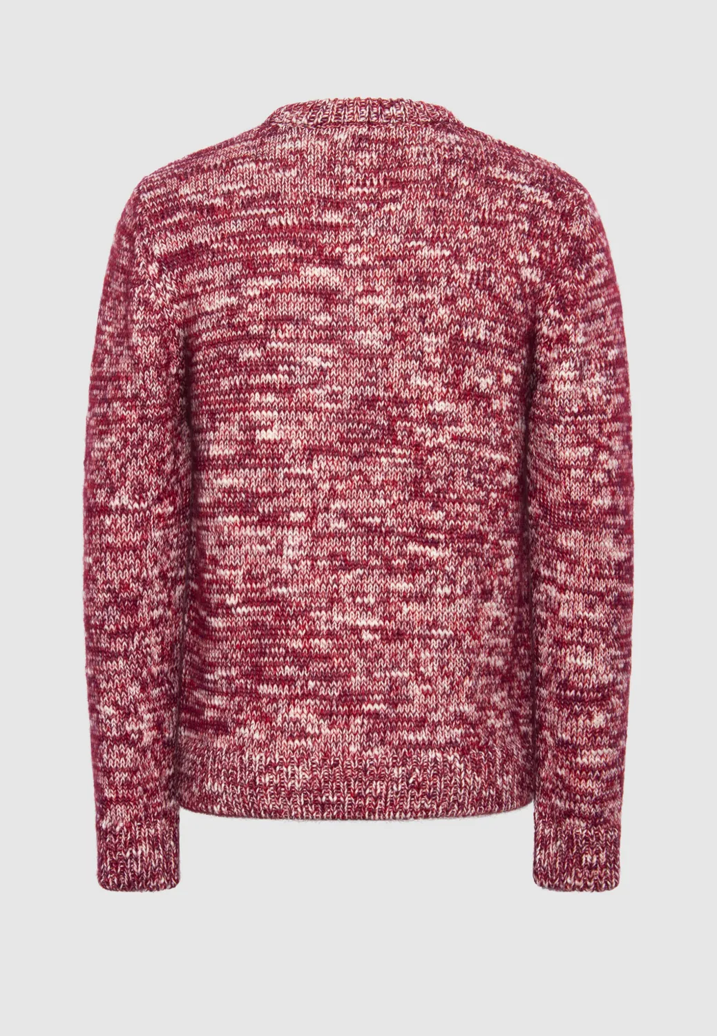 Pierre Talamon laine épaisse pull chiné rouge blanc