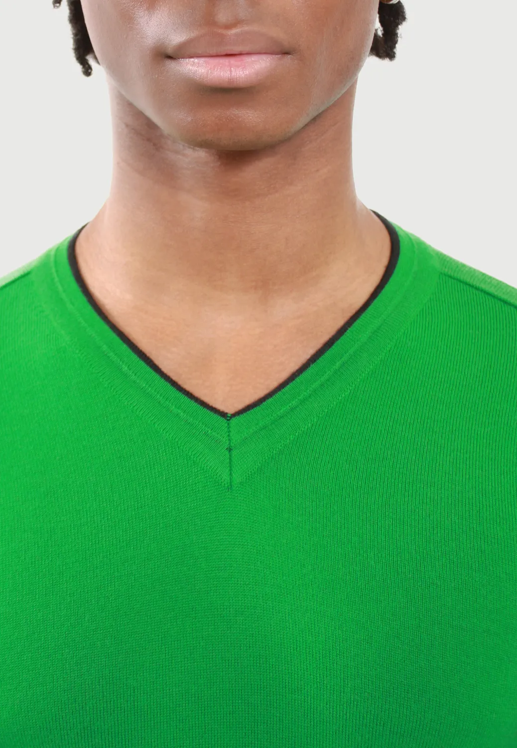 Pierre Talamon pull col V vert