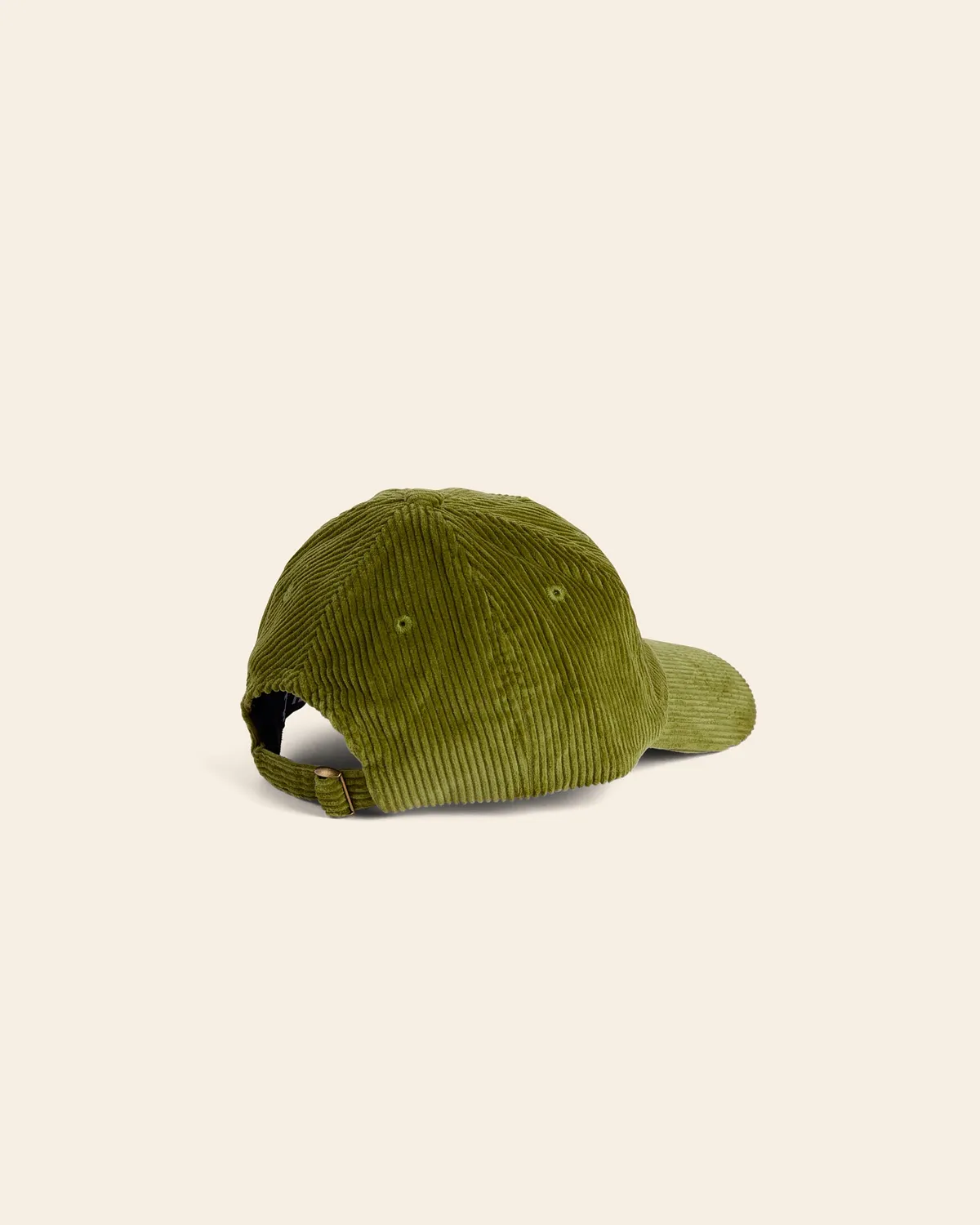 Cotelé Paris Côtelé casquette vert olive velours coton