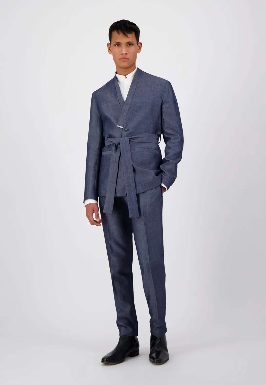 Pierre Talamon Double Mao chemise col mao homme