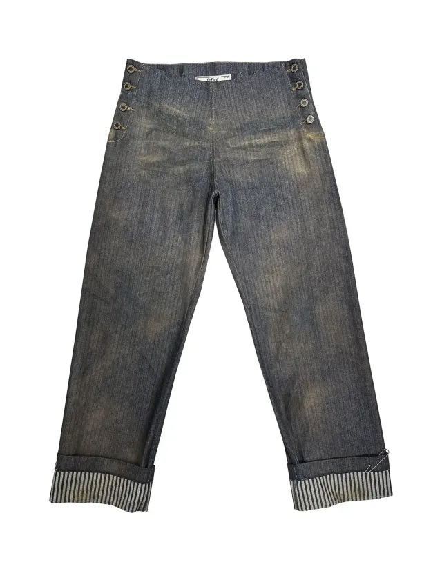 Paolo Leduc Dirty Sailor jean denim boutons marinière