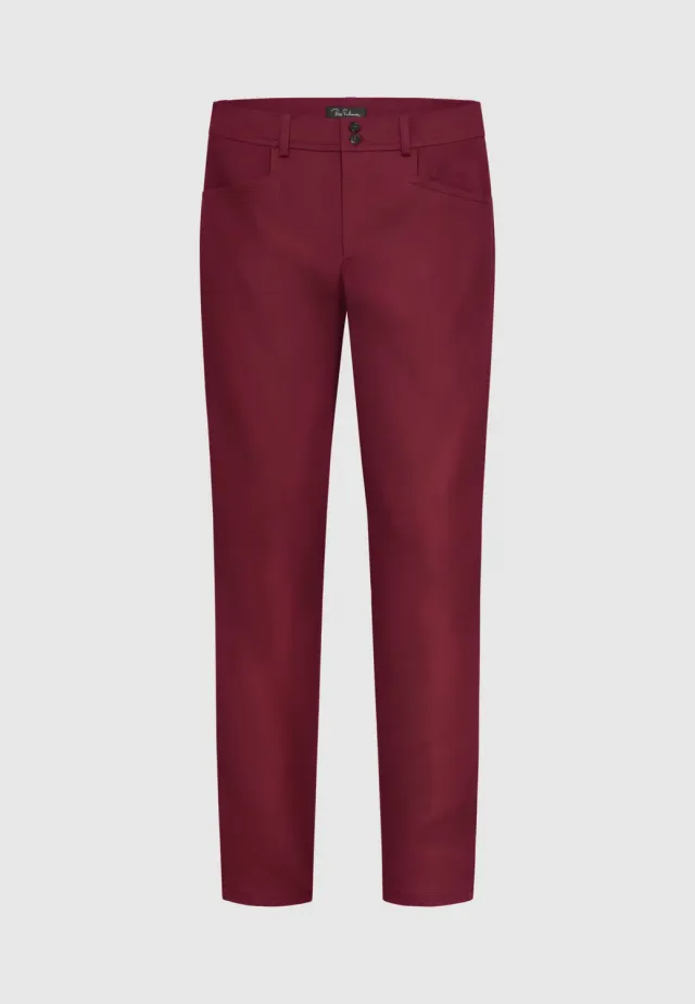 Pierre Talamon pantalon chino coton bordeaux