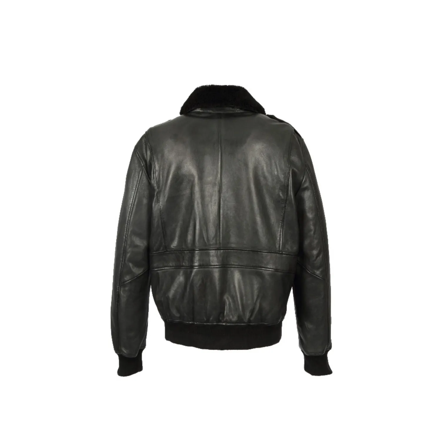Oakwood B12 65177 blouson cuir homme noir col laine