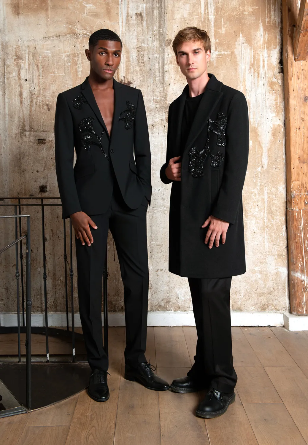 Pierre Talamon Costume noir brodé homme cérémonie