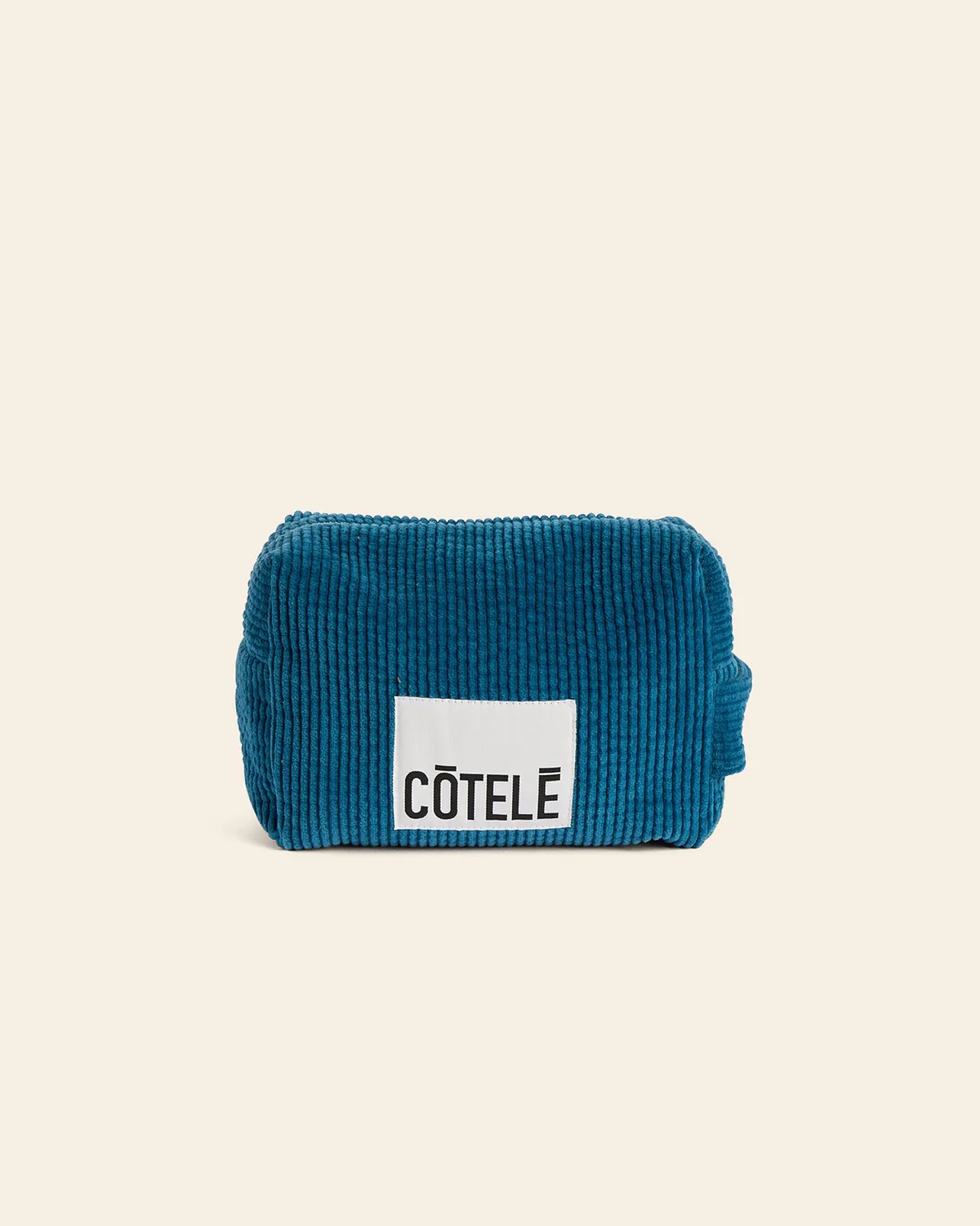 Cotelé Paris trousse de toilette pétrole coton bio