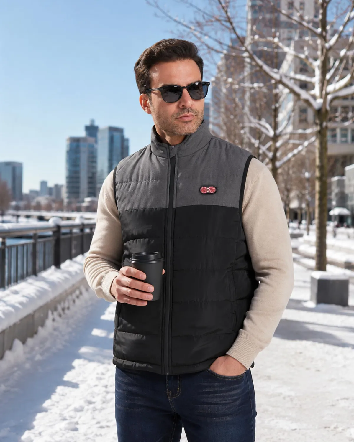 Vapesoon 15 Zones Gilet Chauffant Taille L 3 Niveaux