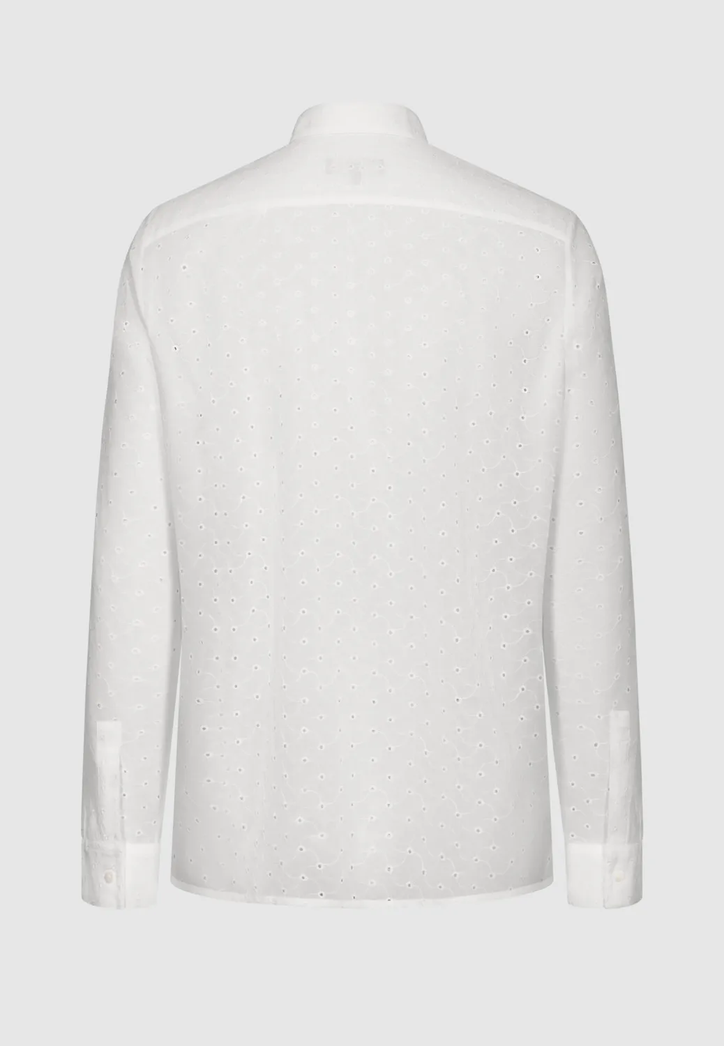 Pierre Talamon chemise brodée blanche coton