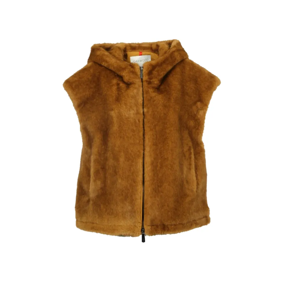 Oakwood Vesuve 65296 gilet fauve fausse fourrure