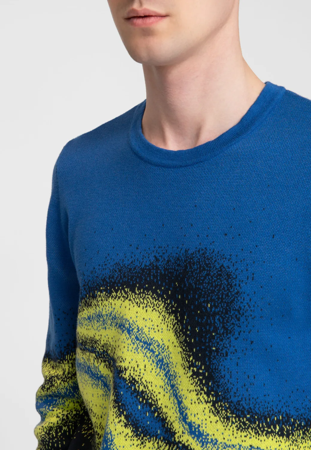Pierre Talamon Ecume pull bleu maille douce