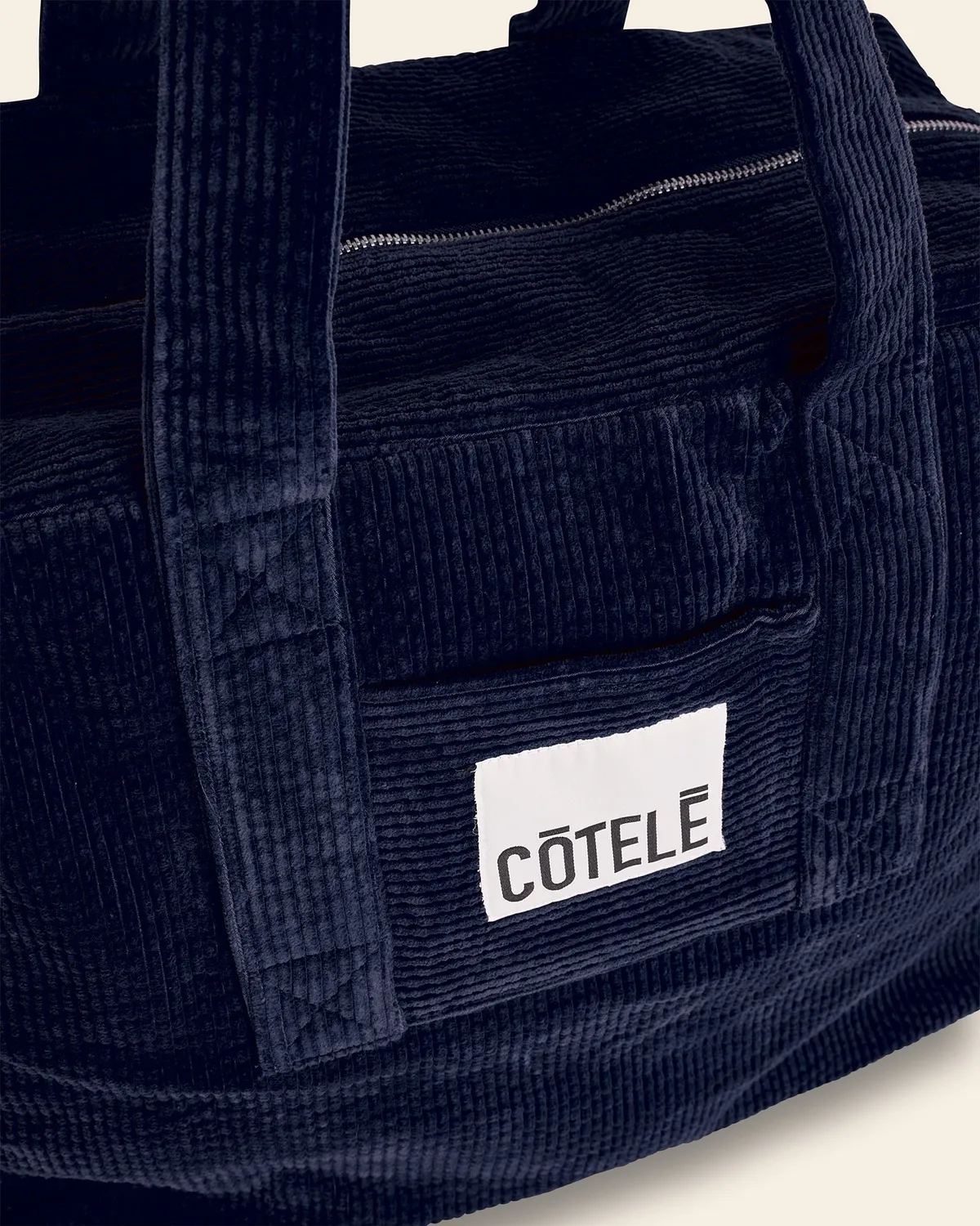 Cotelé Paris Sac Bonny Navy week-end velours taille unique