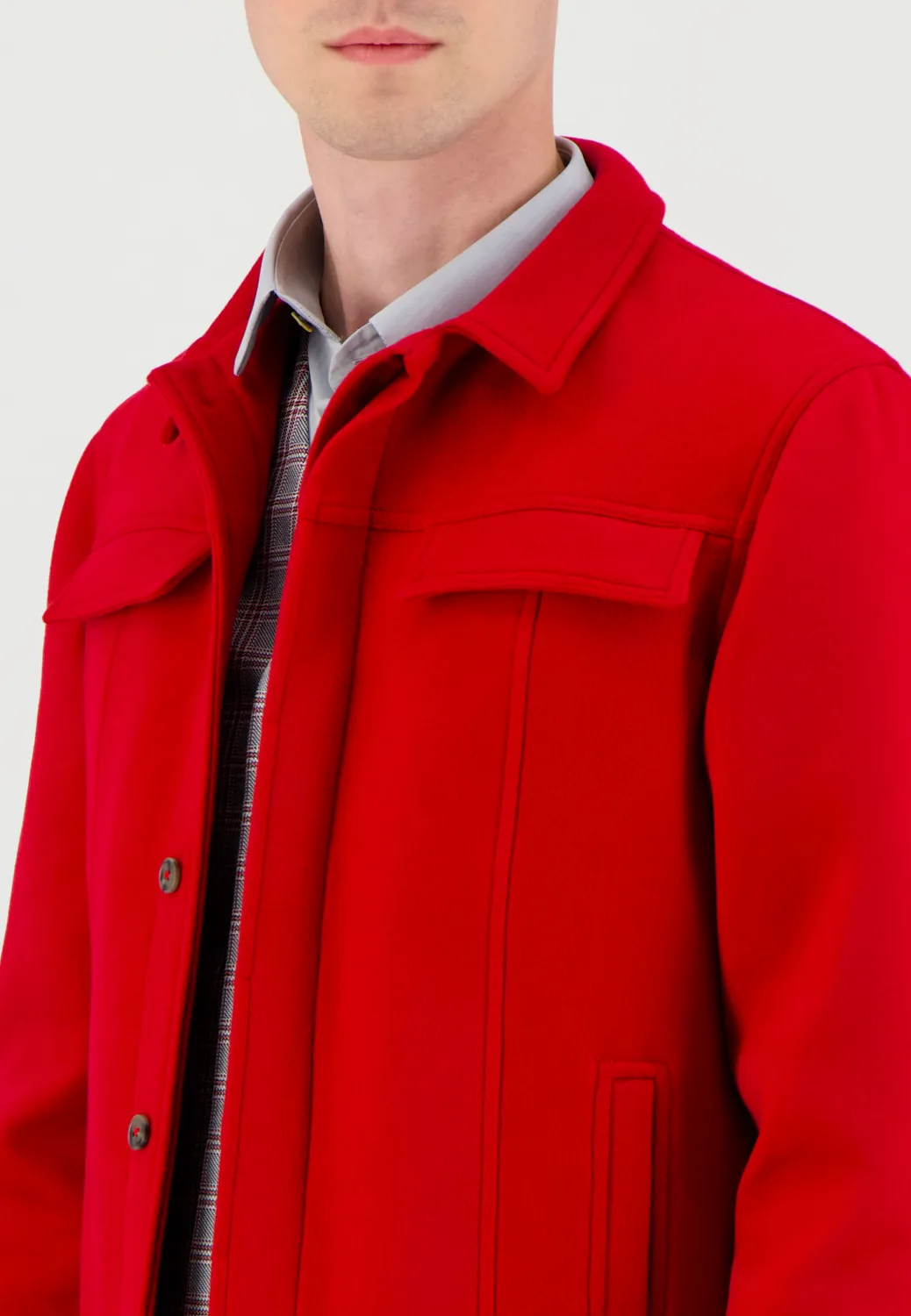 Pierre Talamon blouson trucker rouge