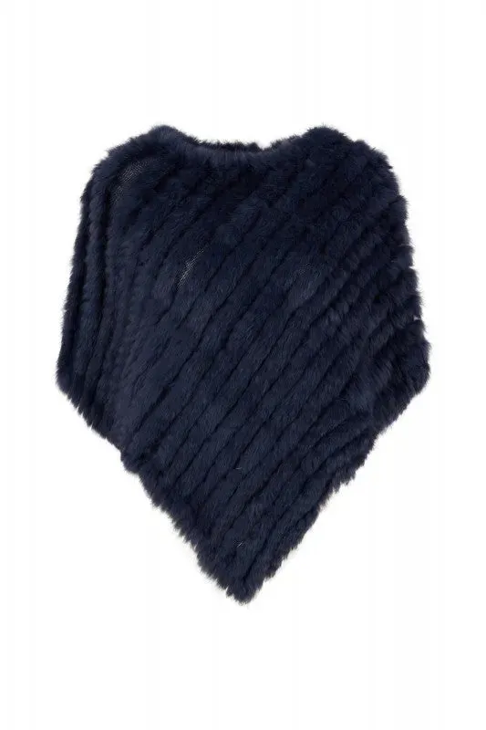 Oakwood Davos 56034 poncho fourrure indigo lapin